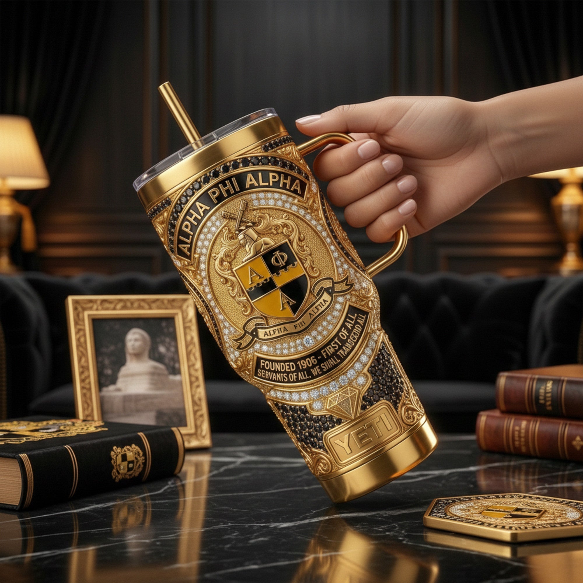 APA 40oz Tumbler With Handle LNTH